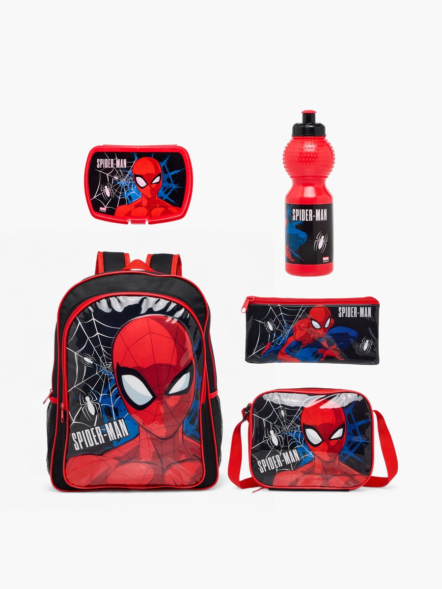 Spider-Man Print 5-Piece Backpack Set - 16 inches