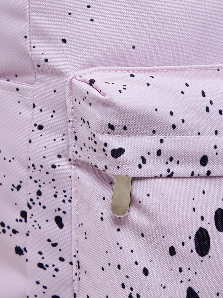 Printed Backpack with Adjustable Straps and Zip Closure - 18 inches