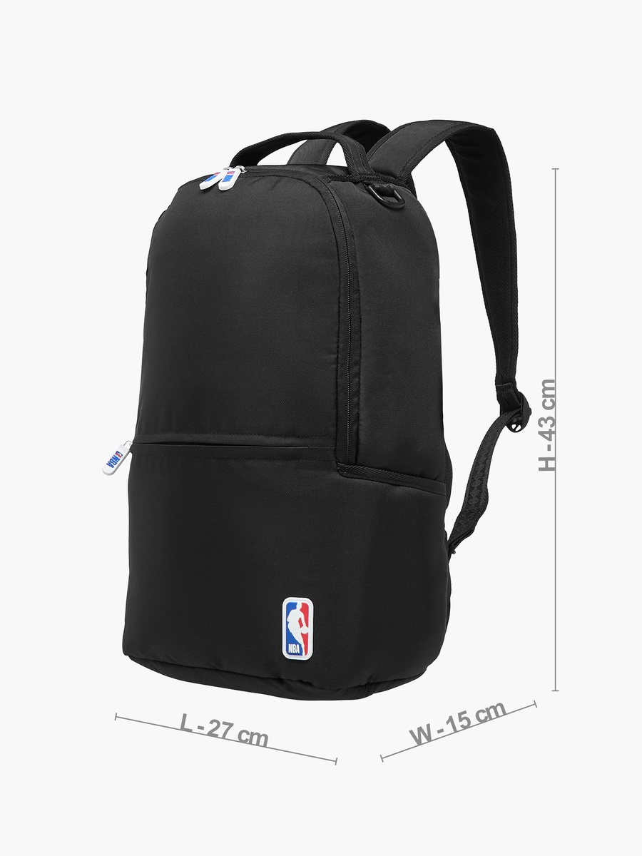 Solid Backpack with Adjustable Straps and Zip Closure - 18 inches