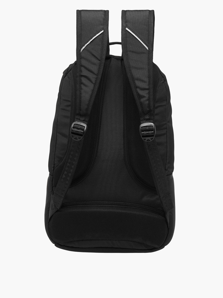 Solid Backpack with Adjustable Straps and Zip Closure - 18 inches