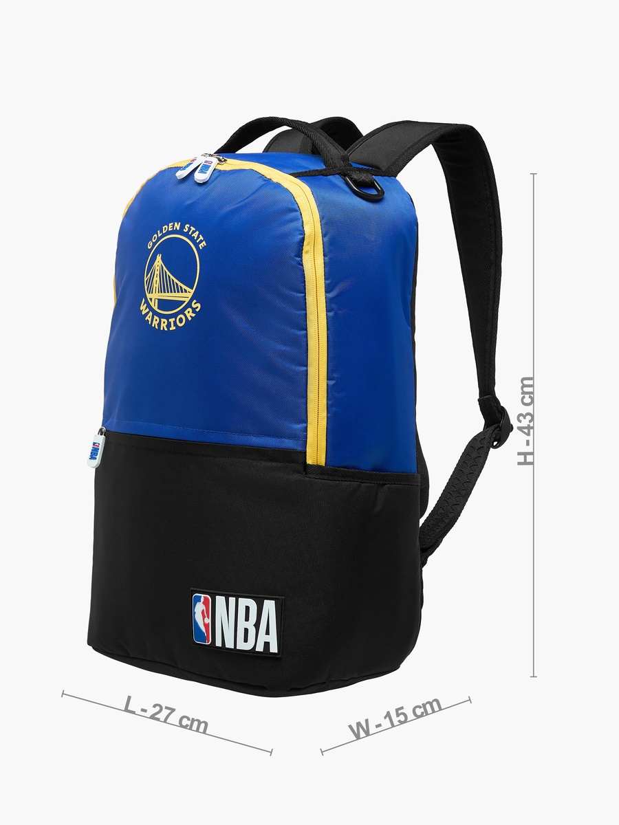 The Golden State Warriors Logo Detail Backpack with Zip Closure - 18 inches