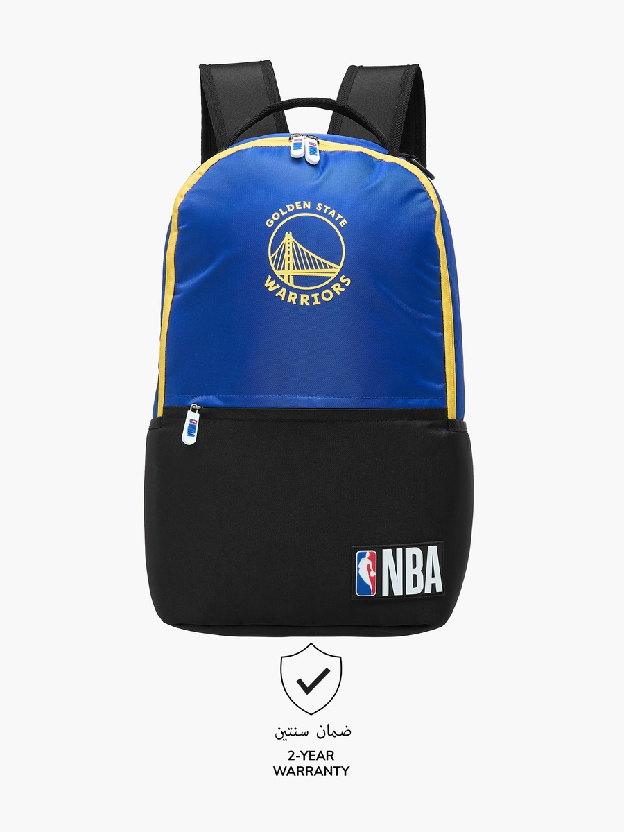 The Golden State Warriors Logo Detail Backpack with Zip Closure - 18 inches