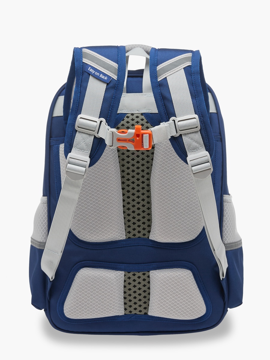 Colourblock Backpack with Adjustable Straps and Zip Closure - 16 inches