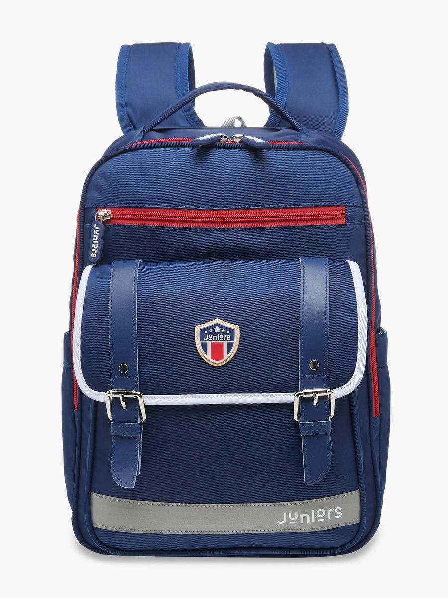 Logo Detail Backpack with Adjustable Straps and Zip Closure - 15 inches