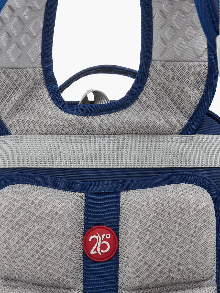 Logo Detail Backpack with Adjustable Straps and Zip Closure - 15 inches