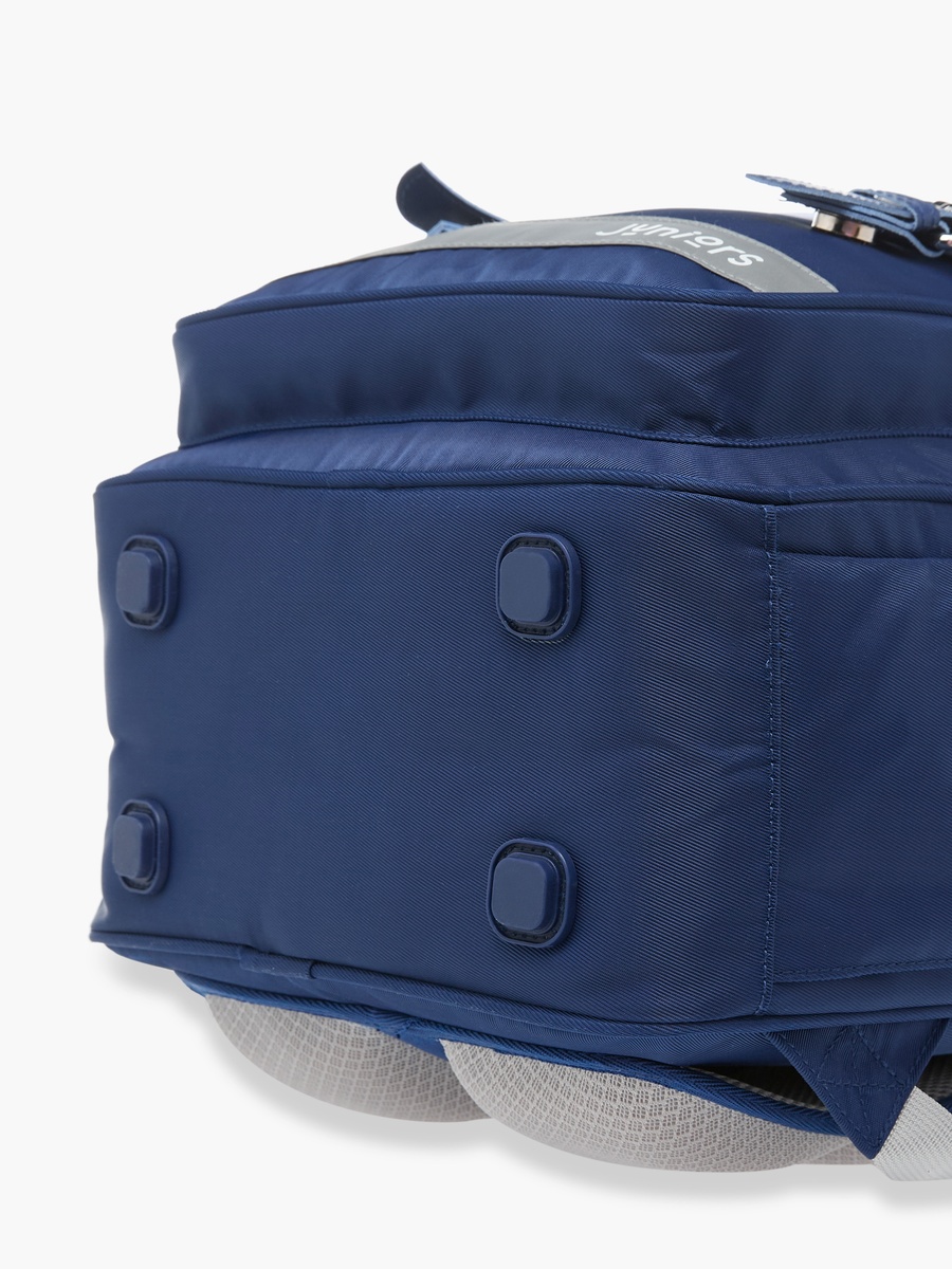 Logo Detail Backpack with Adjustable Straps and Zip Closure - 15 inches