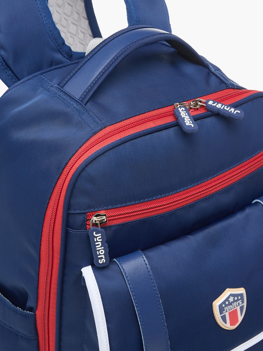 Logo Detail Backpack with Adjustable Straps and Zip Closure - 15 inches