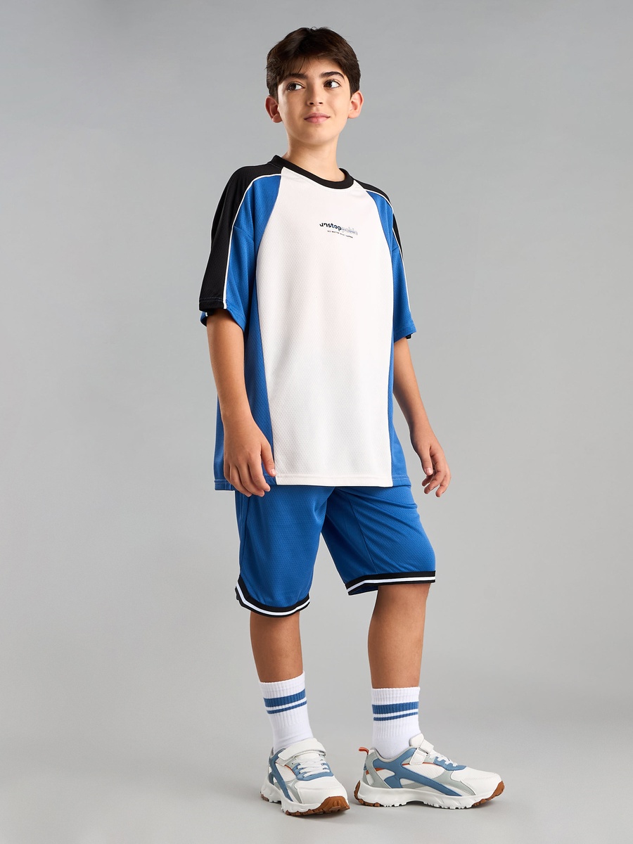 Panelled T-Shirt and Shorts Set