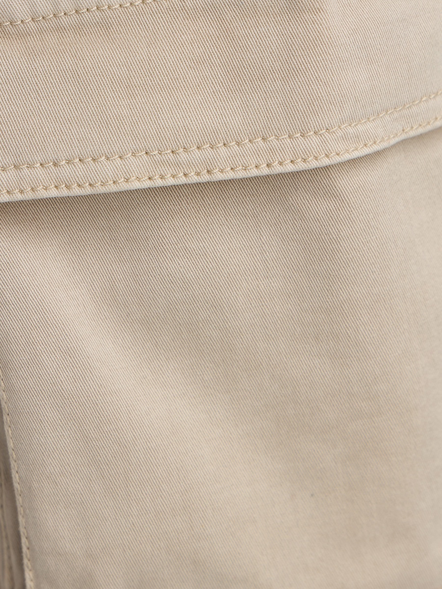 Plain Stretchable Cargo Pants