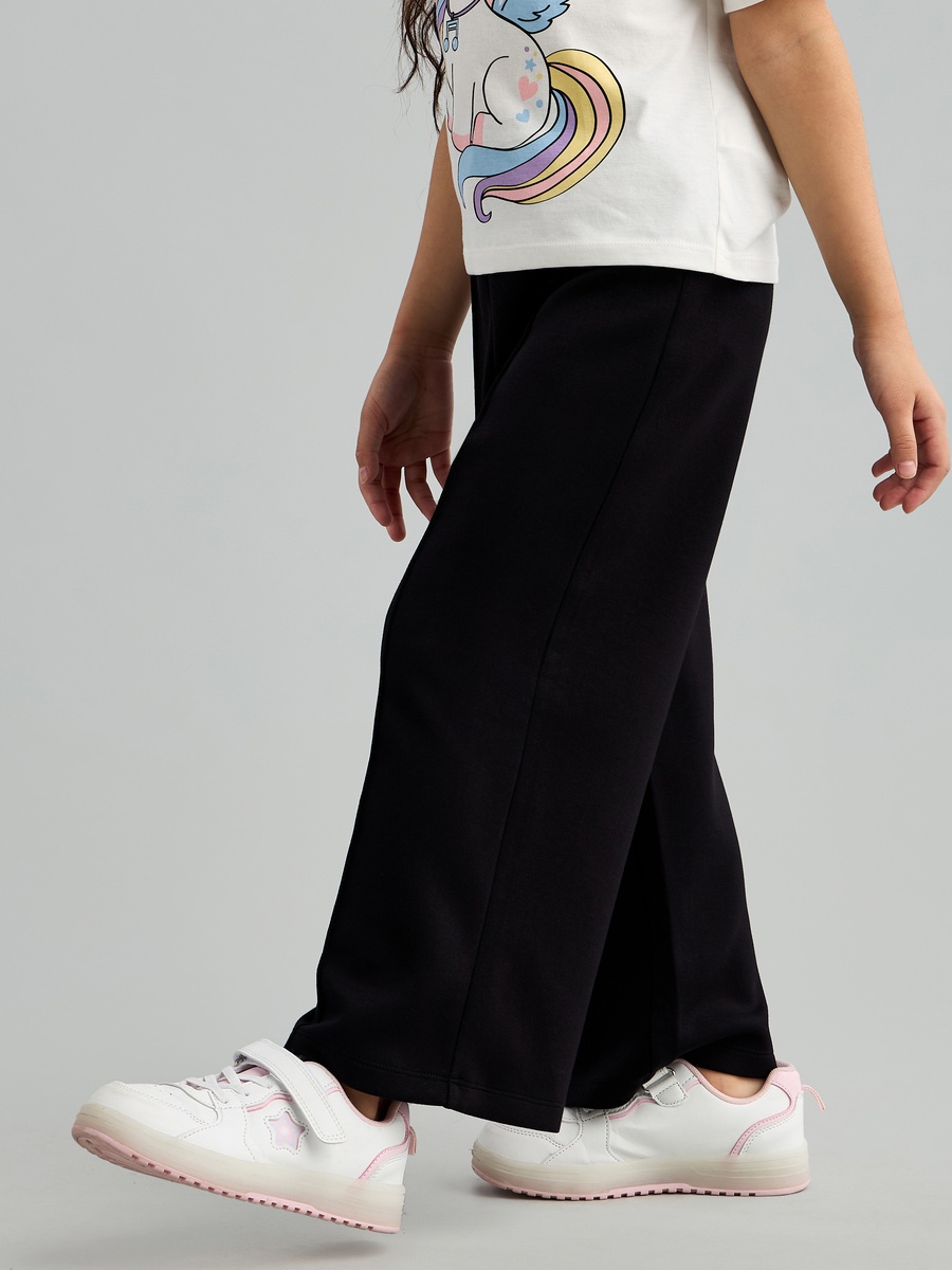 Pintuck Wide Leg Pants