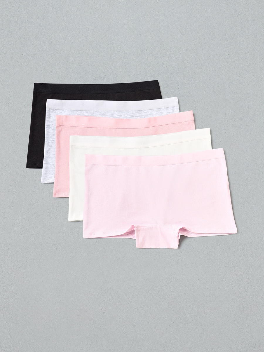 Pack of 5 - Plain Boyshort Briefs