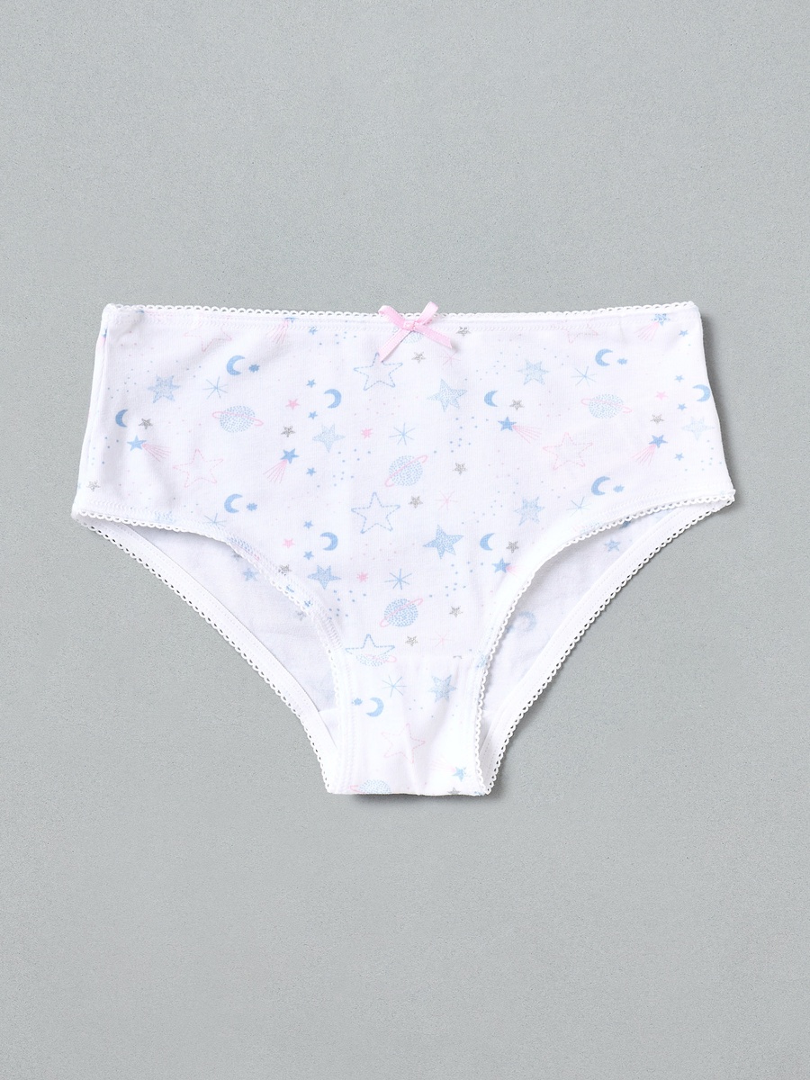 Pack of 5 - Cosmic Print Briefs with Bow Detail