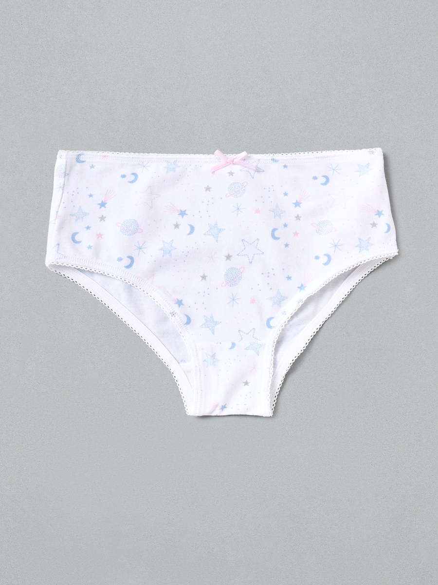 Pack of 5 - Cosmic Print Briefs with Bow Detail