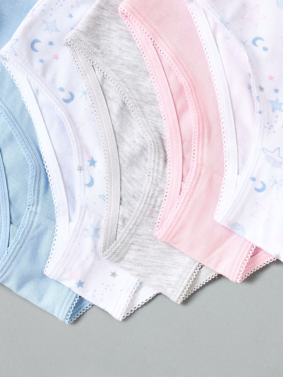 Pack of 5 - Cosmic Print Briefs with Bow Detail