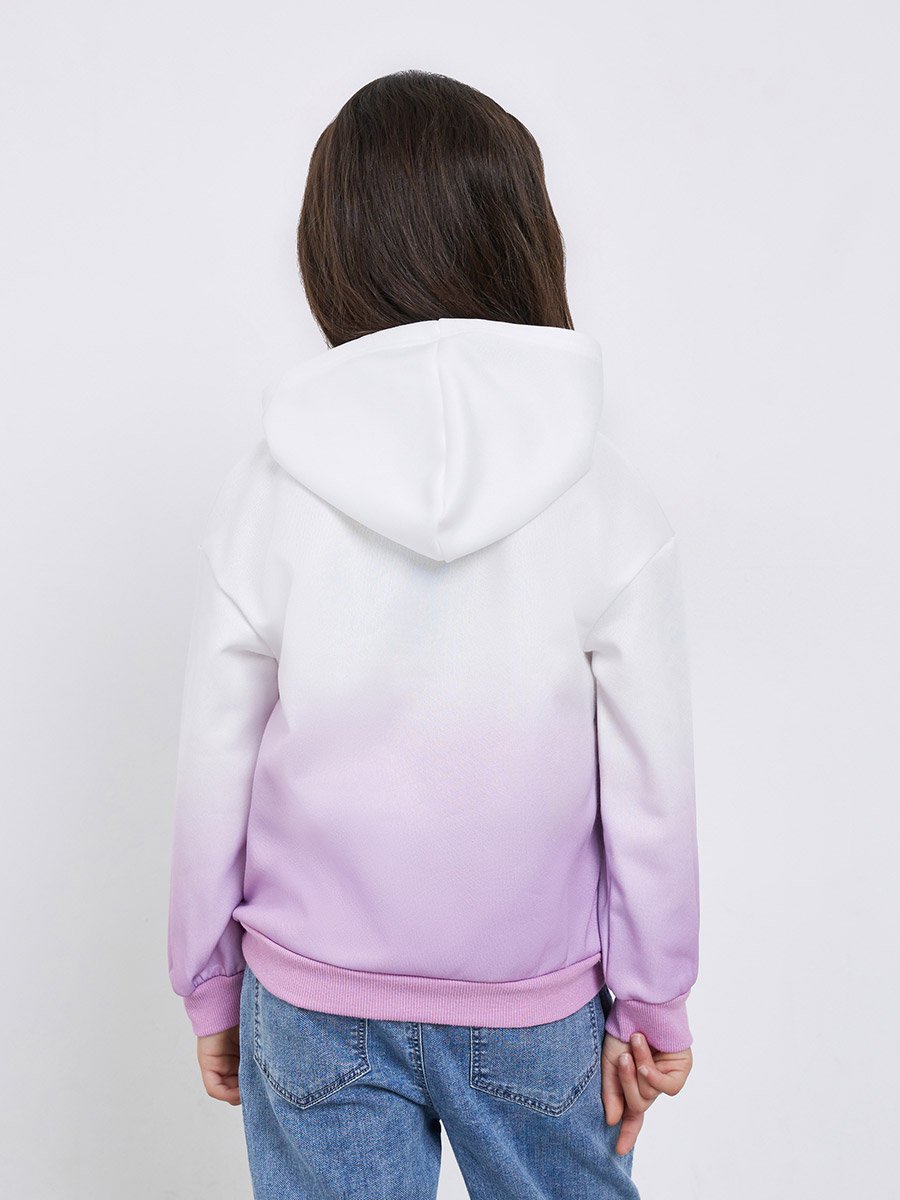 Girls Tie-Dye Slogan Print Hoodie