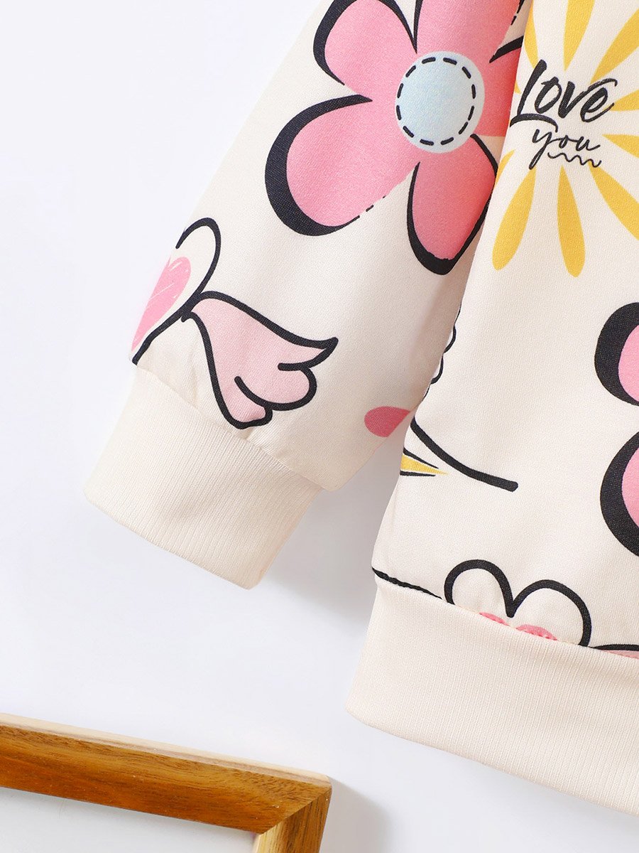 Girls Graphic Print Long Sleeve T-Shirt