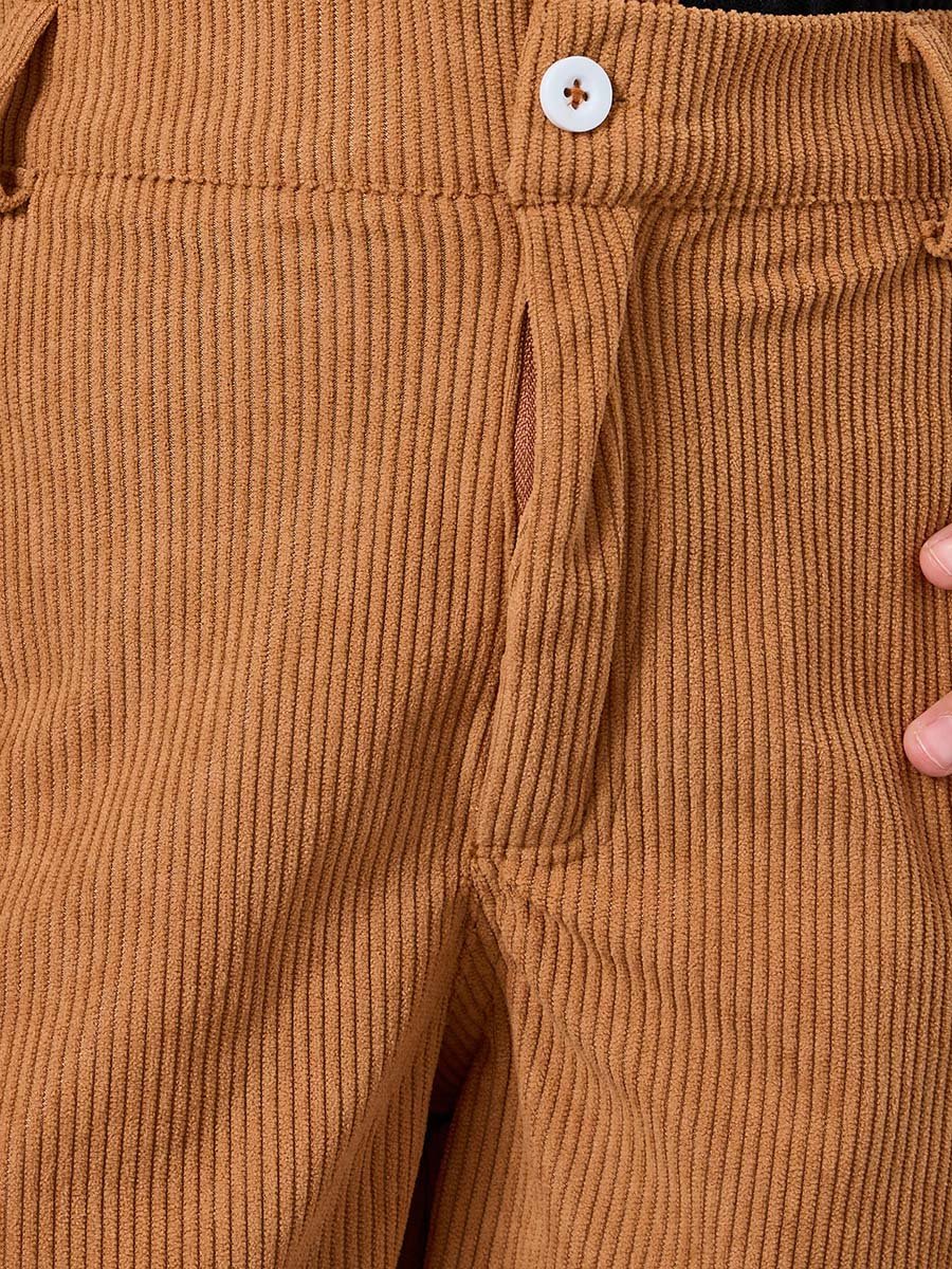 Teens Rust Corduroy Wide Leg Pants
