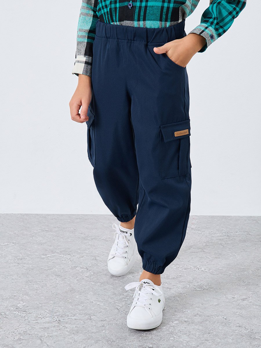 Boys Checked Hooded Shirt and Cargo Pants Set