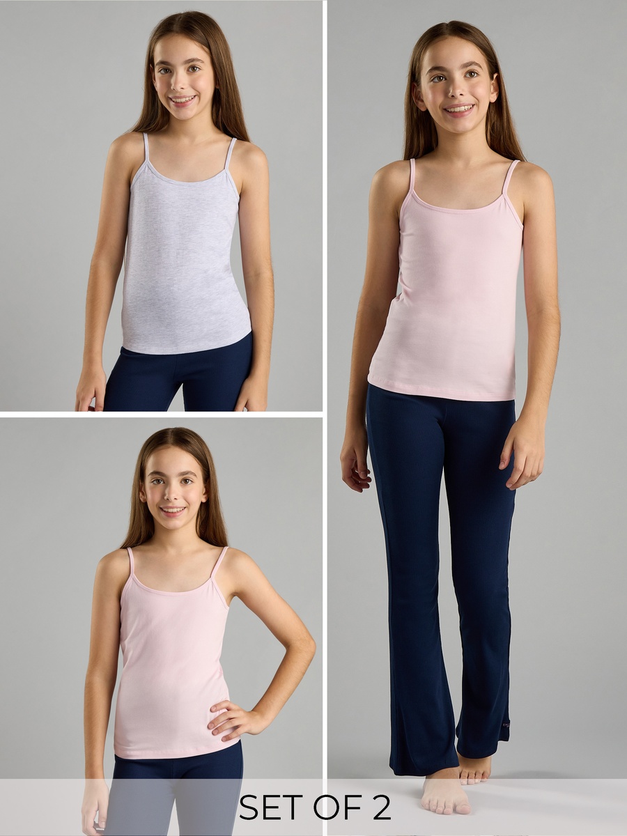 Pack of 2 - Plain Vest with Spaghetti Straps