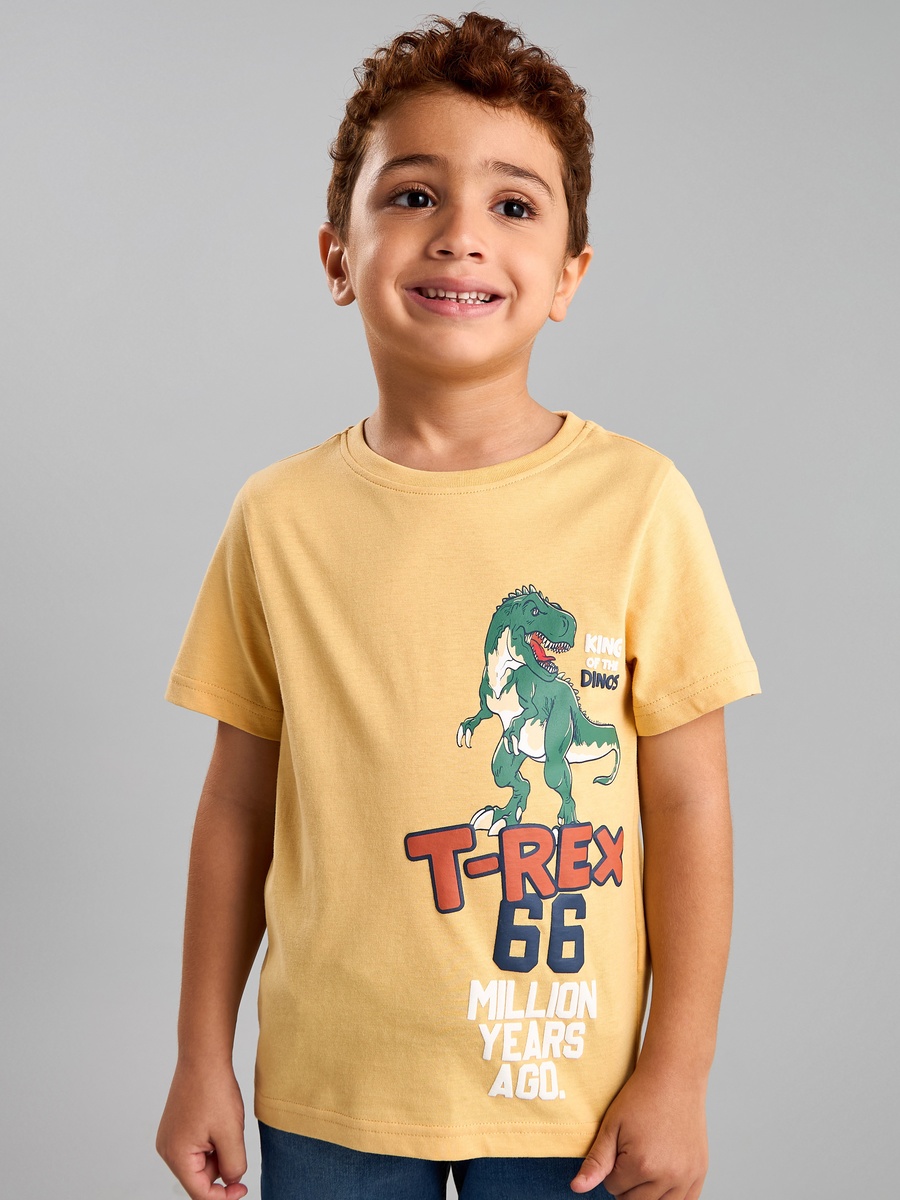 T-Rex Dinosaur Print Cotton T-Shirt