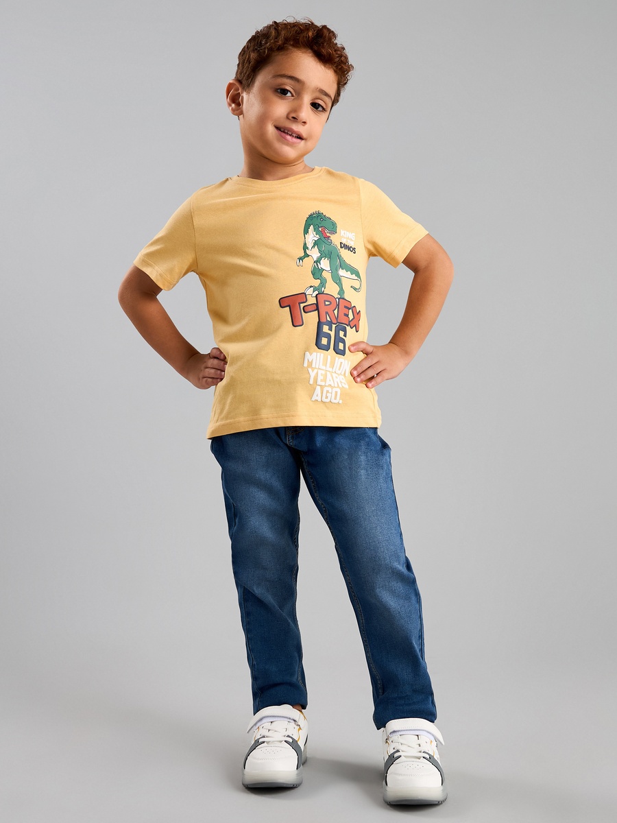 T-Rex Dinosaur Print Cotton T-Shirt