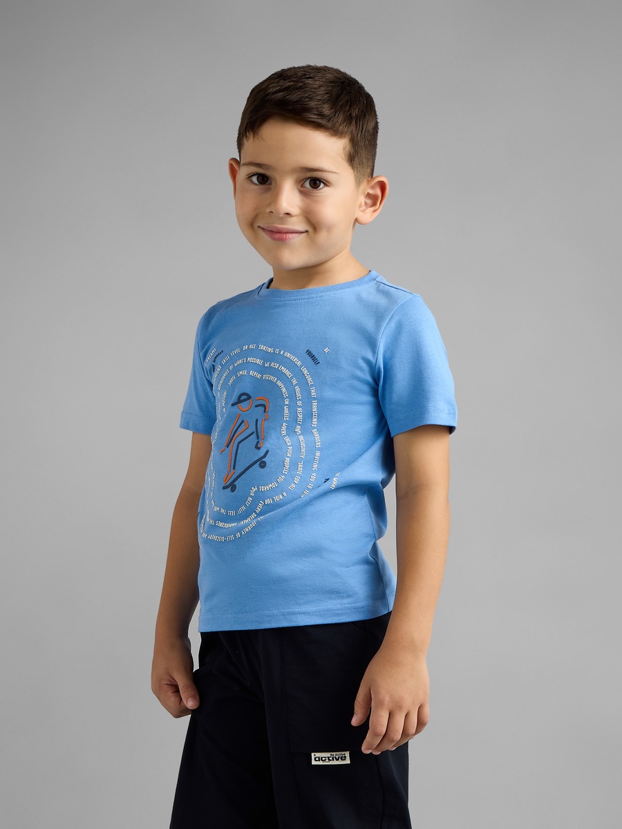 Skate Print Cotton T-Shirt