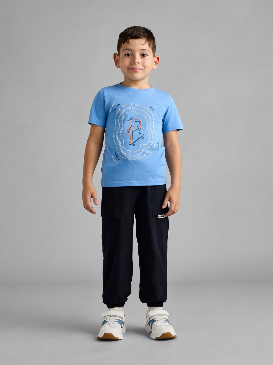 Skate Print Cotton T-Shirt
