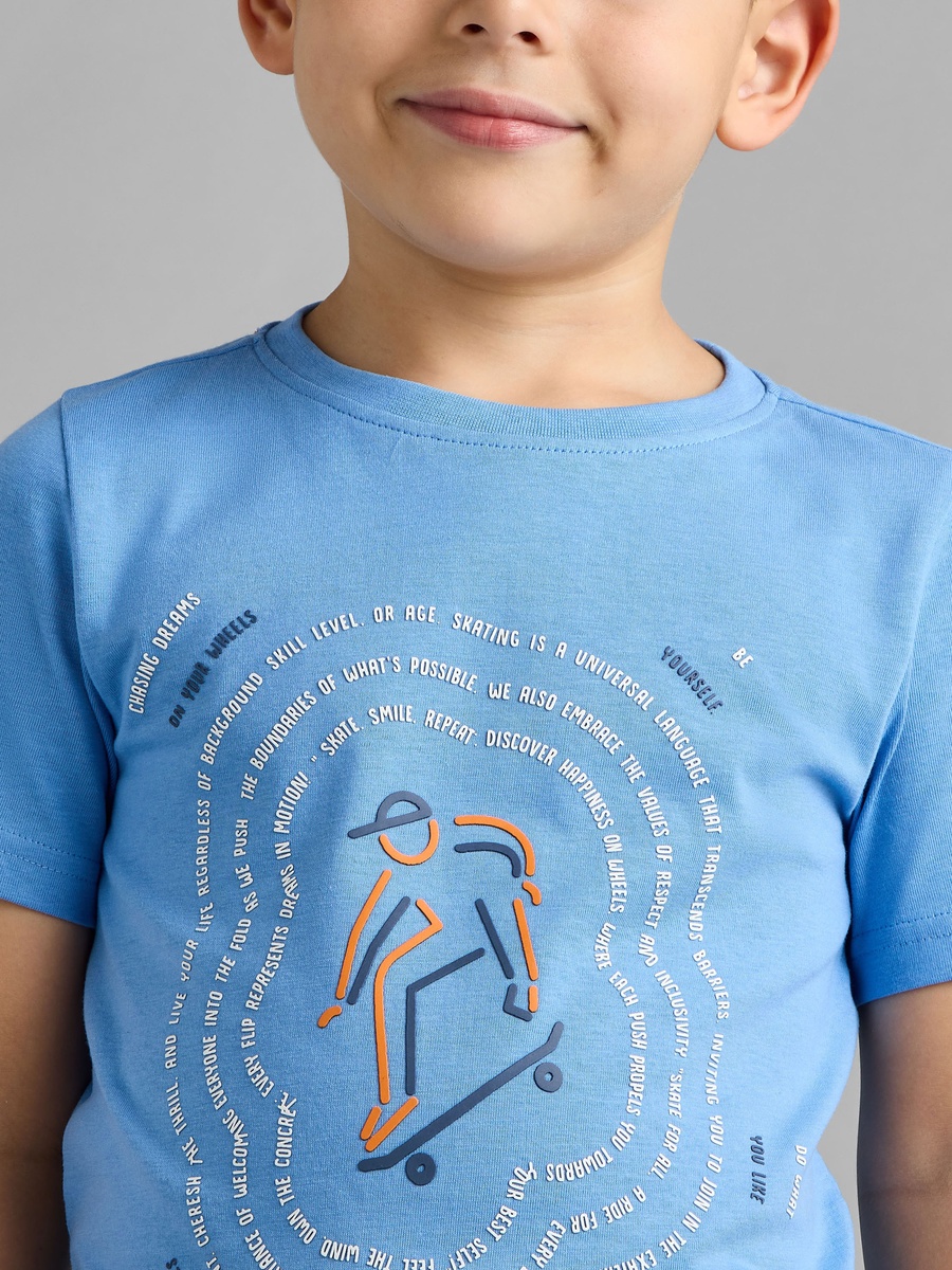 Skate Print Cotton T-Shirt