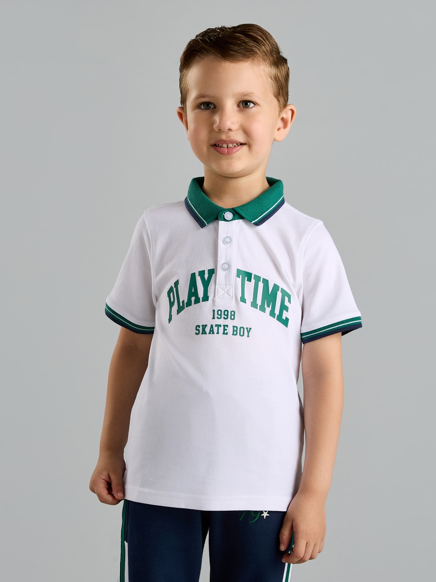 Varsity Print Polo T-Shirt