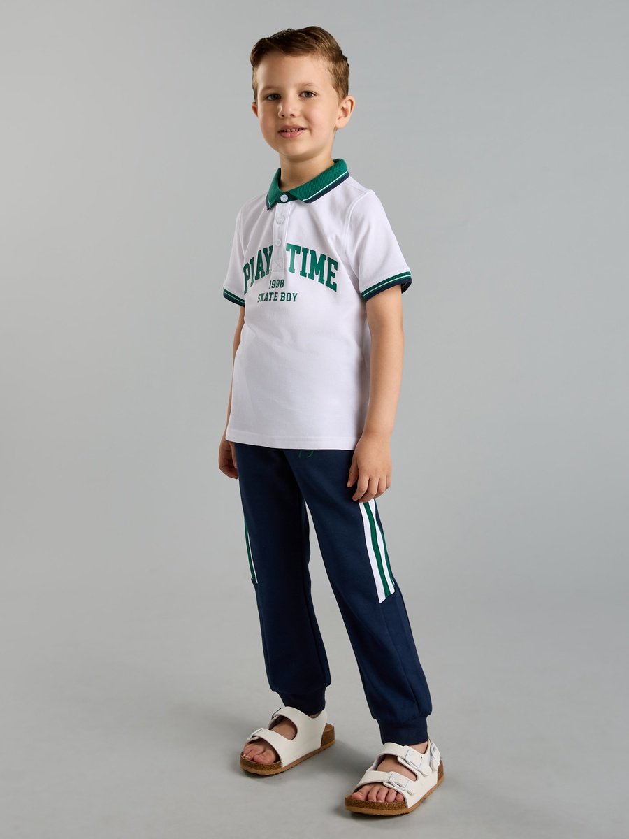 Varsity Print Polo T-Shirt