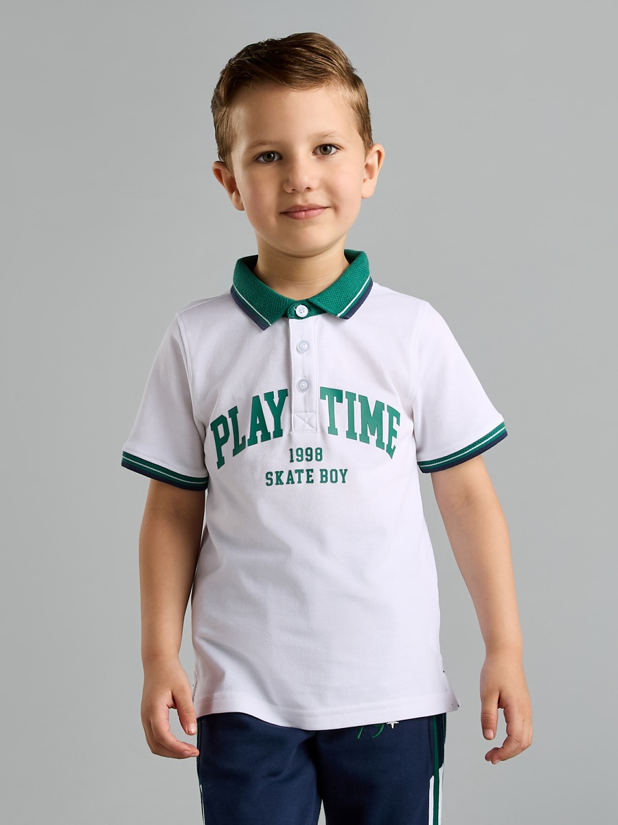 Varsity Print Polo T-Shirt