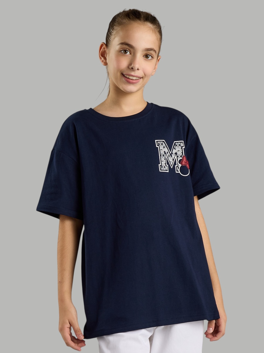 Minnie Mouse Print Better Cotton Oversized T-Shirt