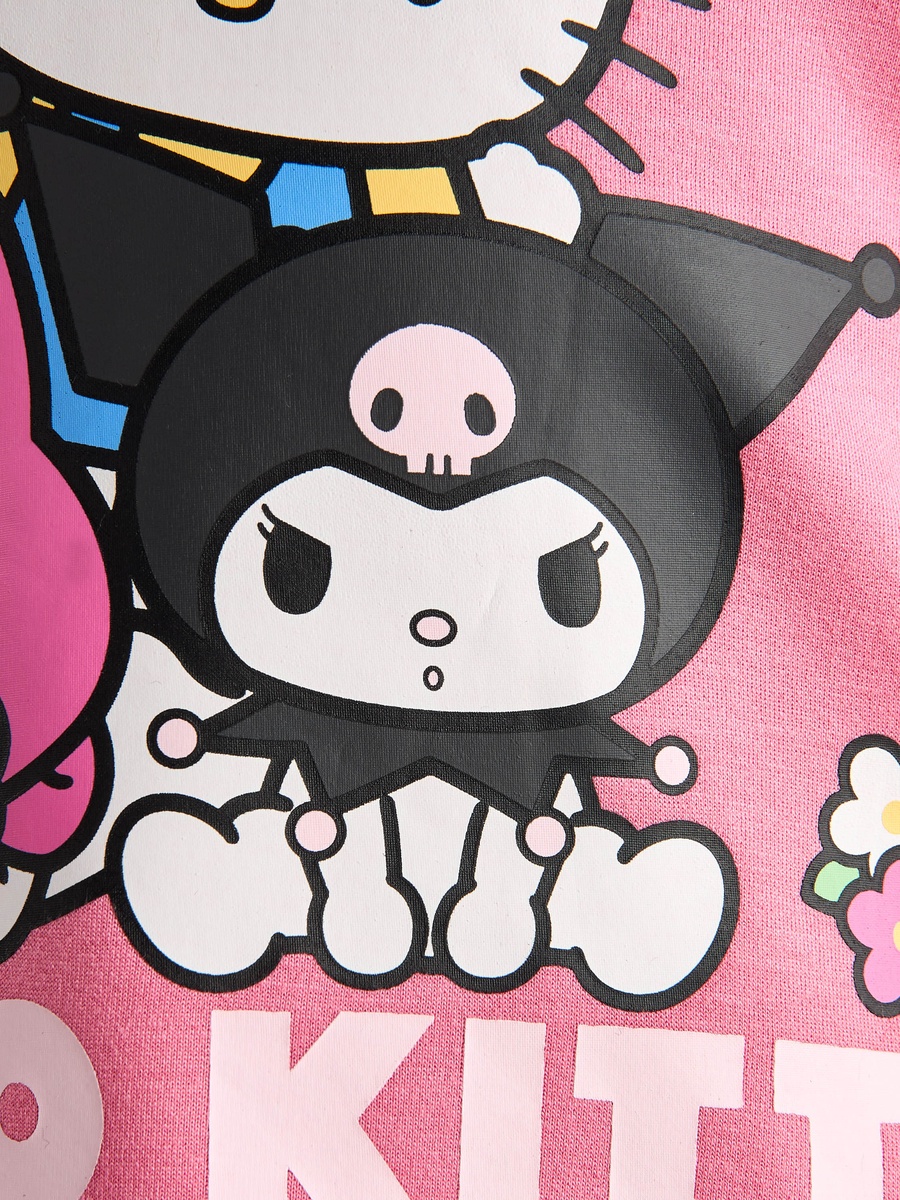 Hello Kitty Print T-Shirt and Pants Set