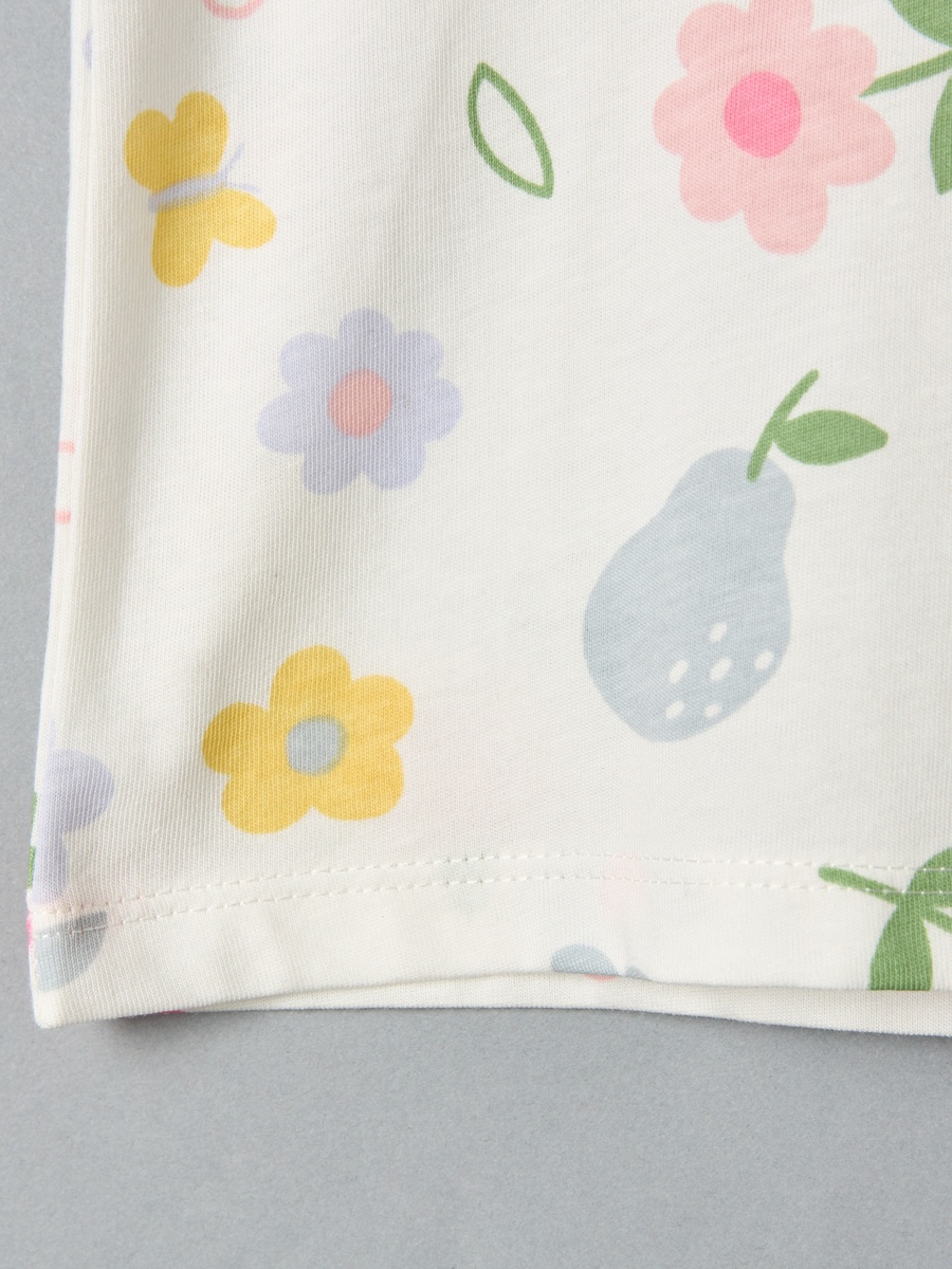Floral Print Cotton T-Shirt