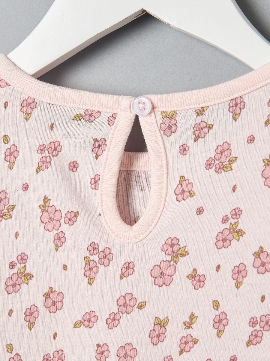 All-Over Floral Print Cotton T-Shirt