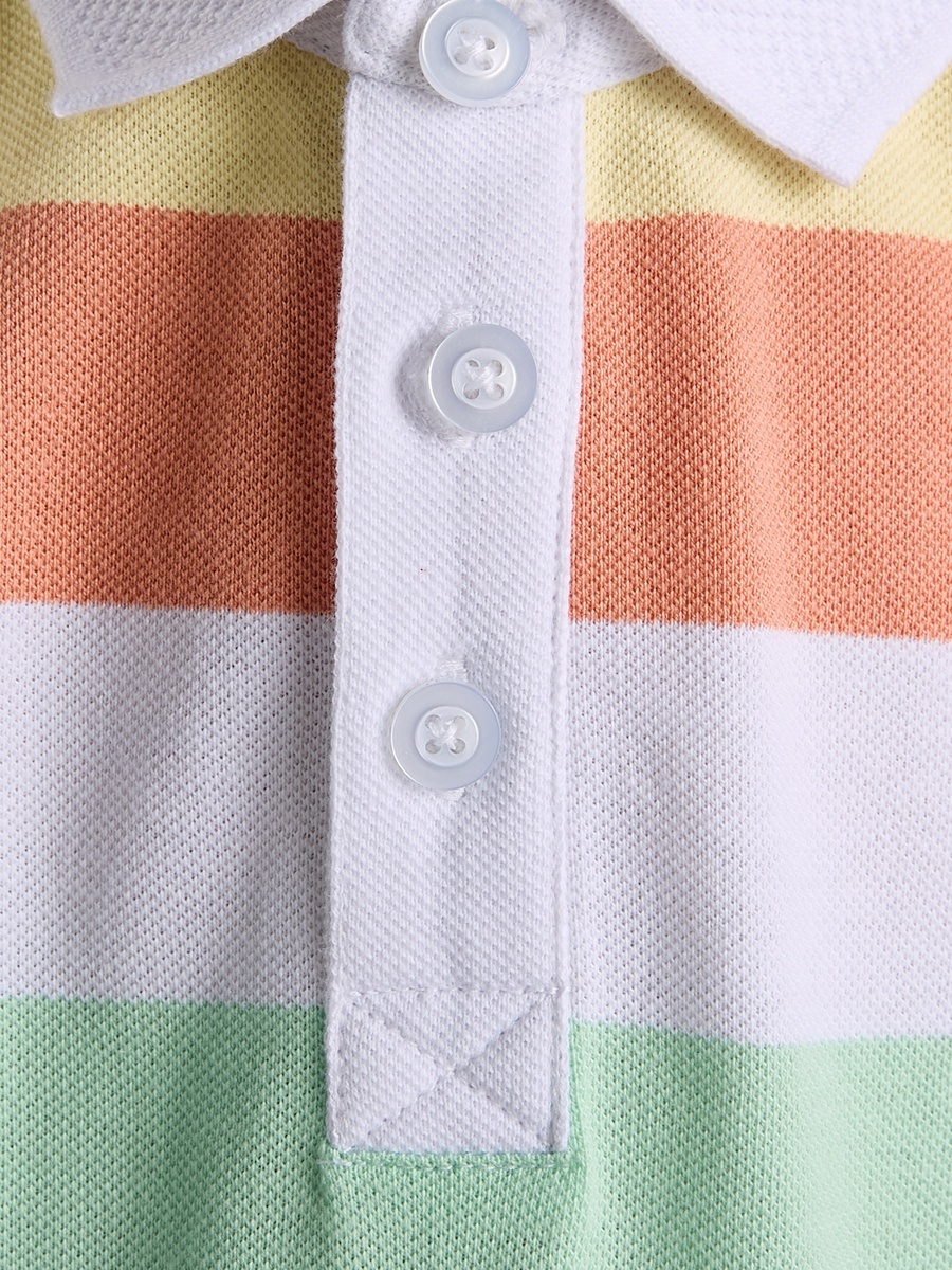 Striped Cotton Polo T-Shirt