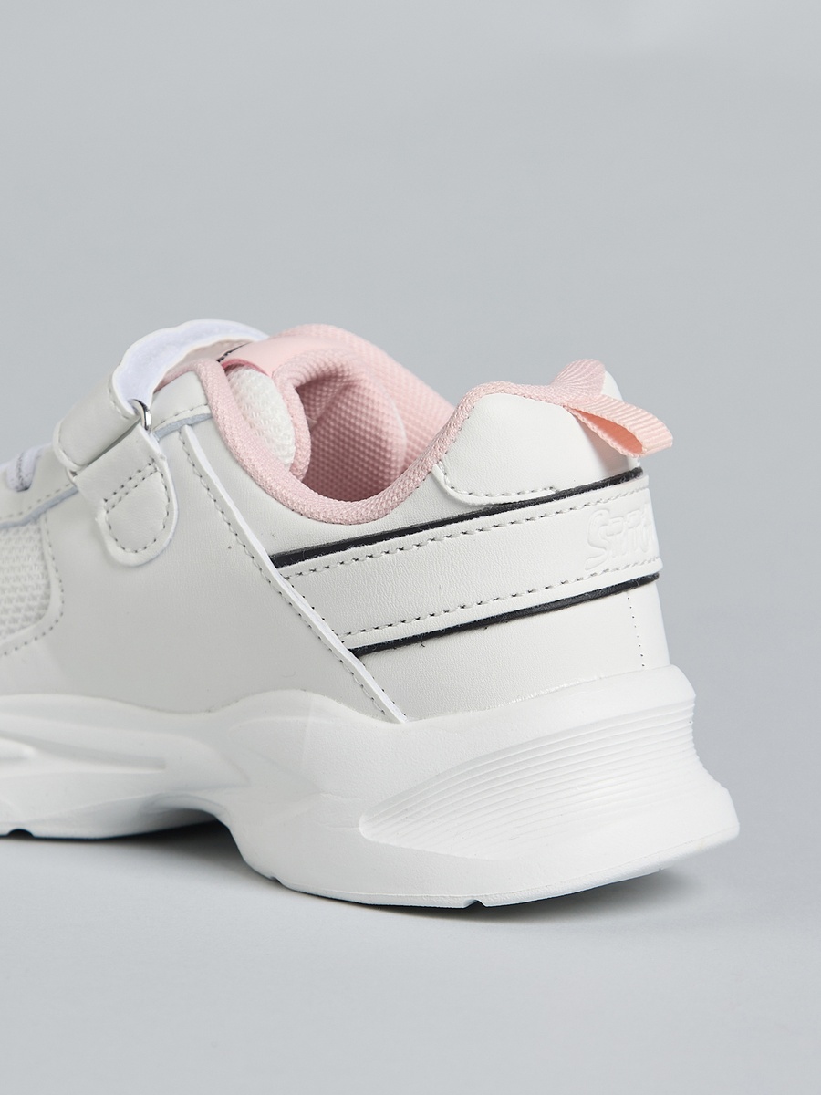 Stitch and Angel Print Sports Shoes with Hook and Loop Closure