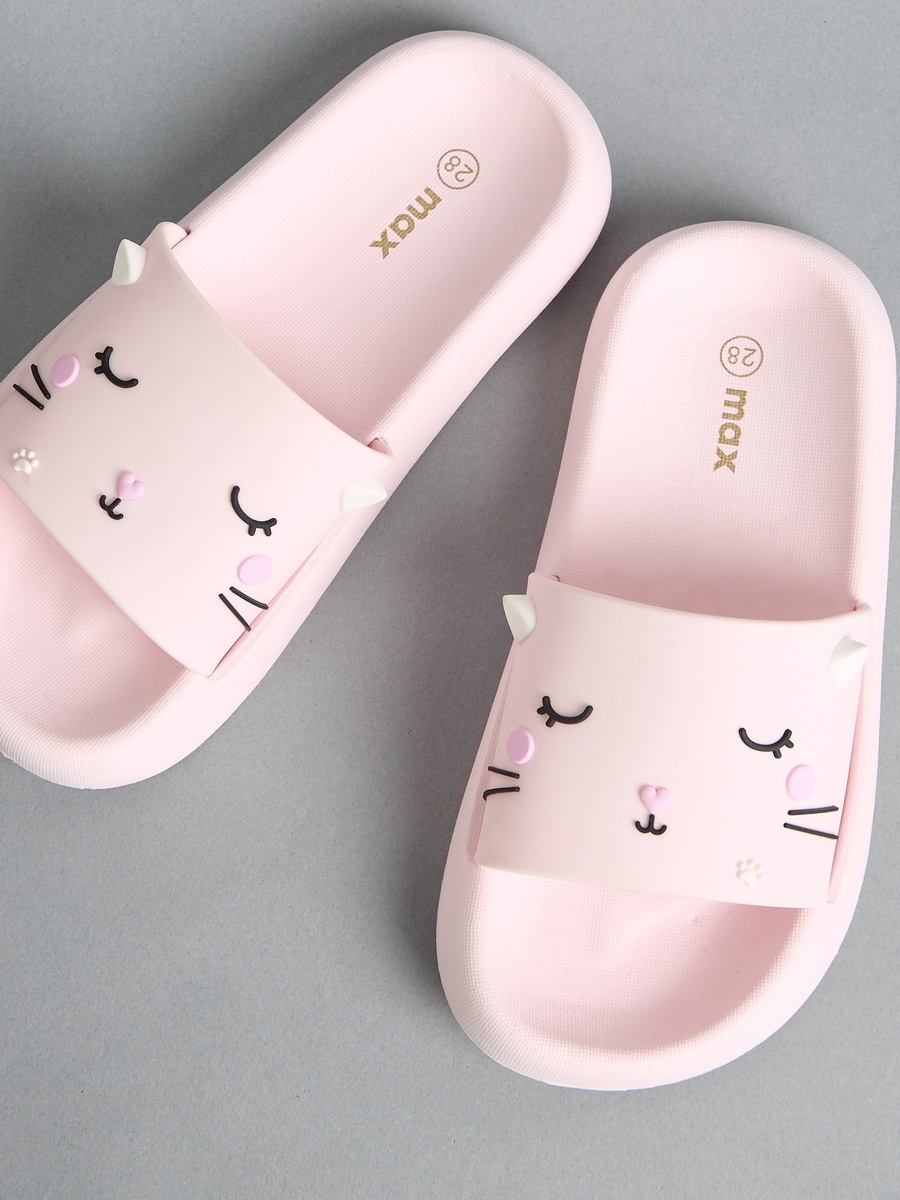 Cat Face Slip-On Beach Slides