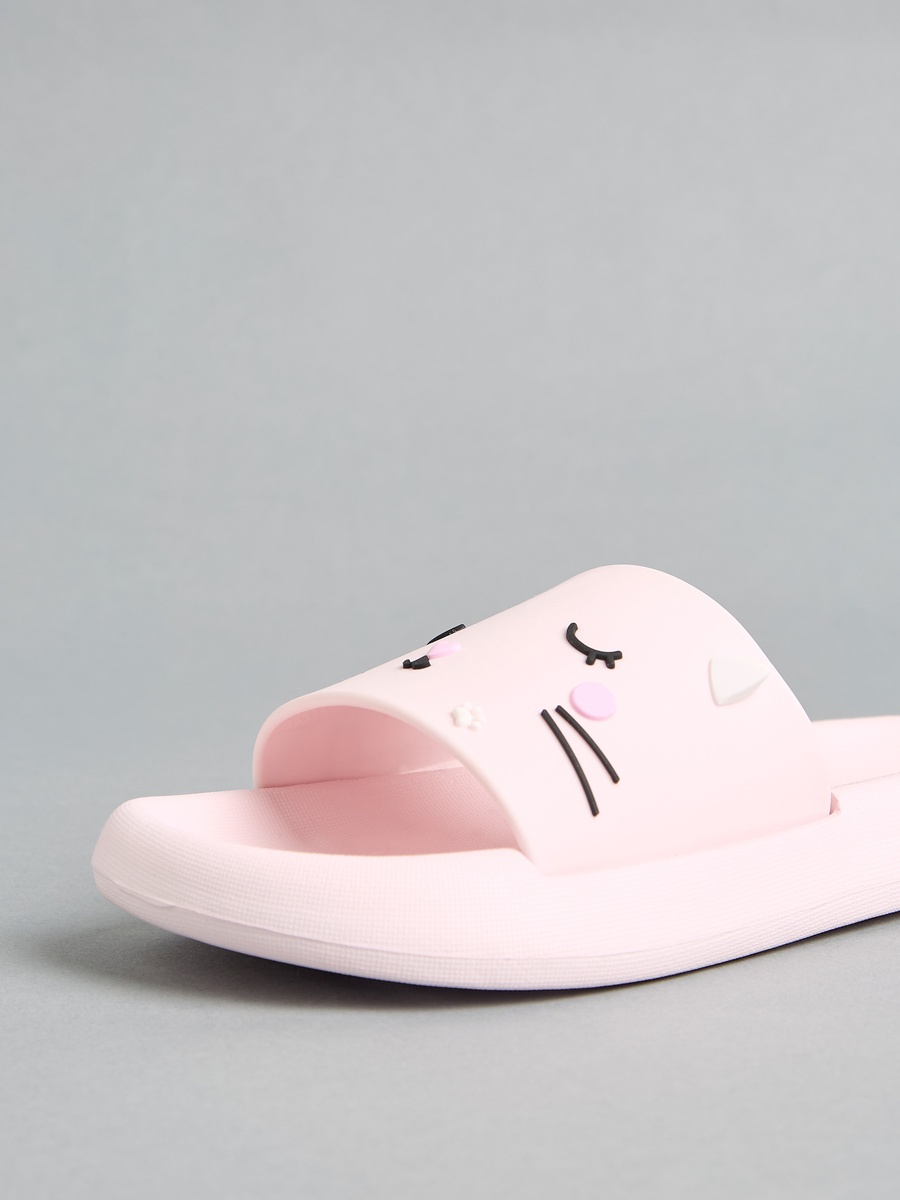 Cat Face Slip-On Beach Slides
