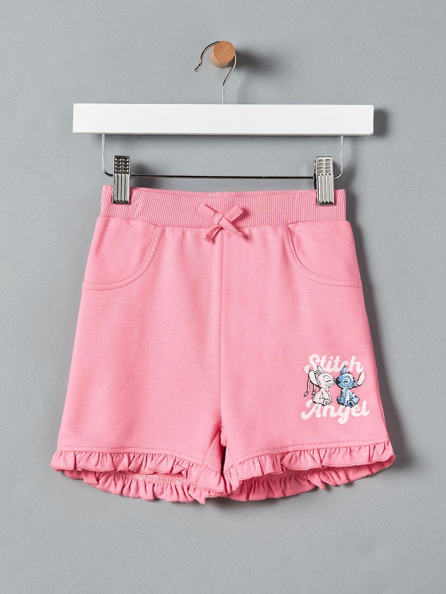 Angel and Stitch Print Shorts Set