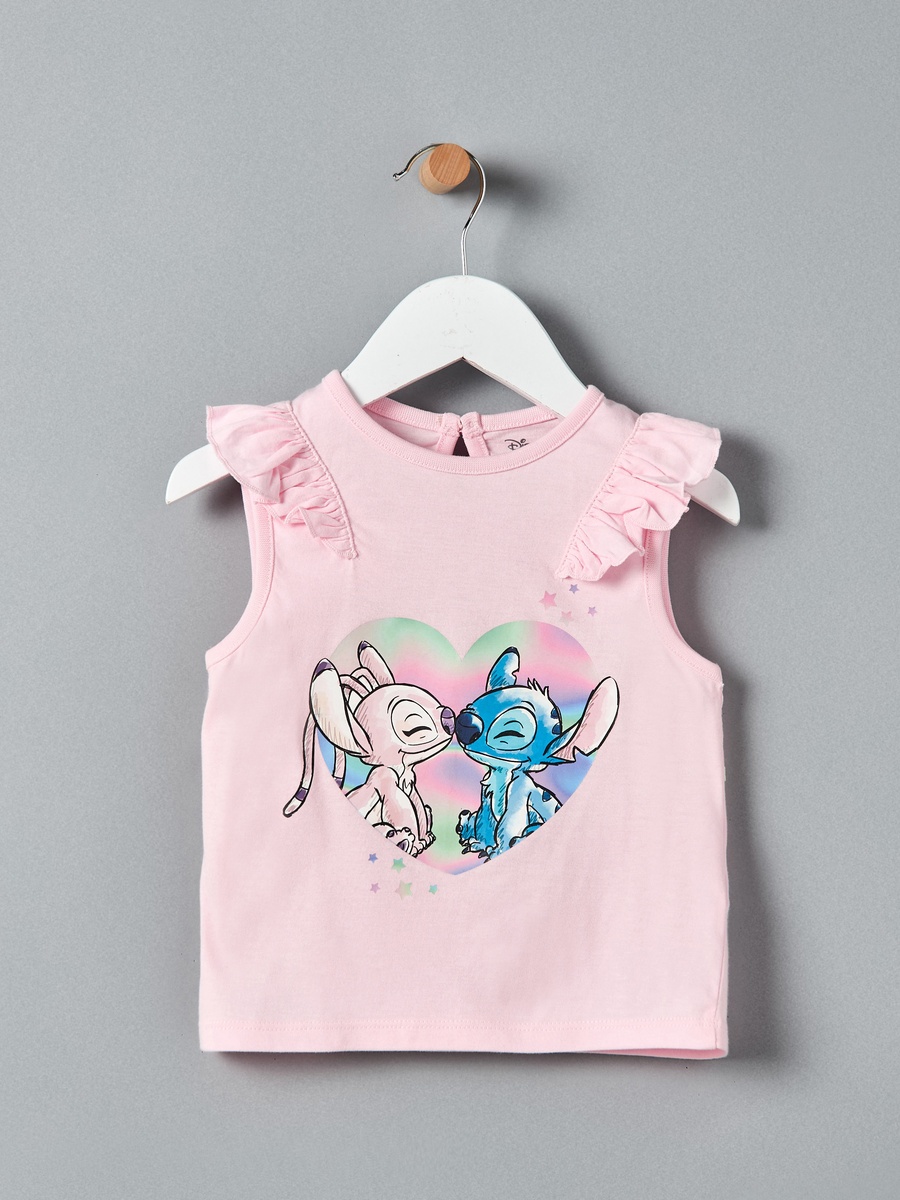 Angel and Stitch Print Shorts Set
