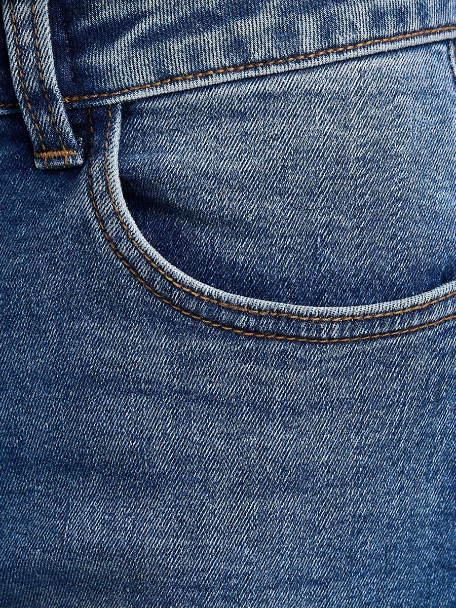 Plain 5-Pocket Denim Shorts