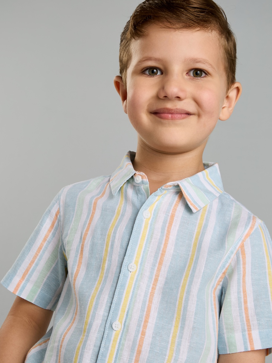 Striped Linen Blend Shirt