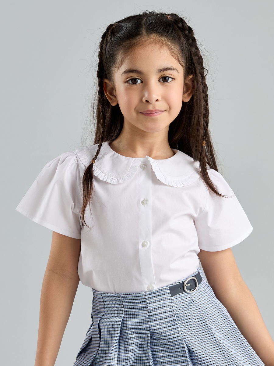 Peter Pan Collar Cotton Shirt