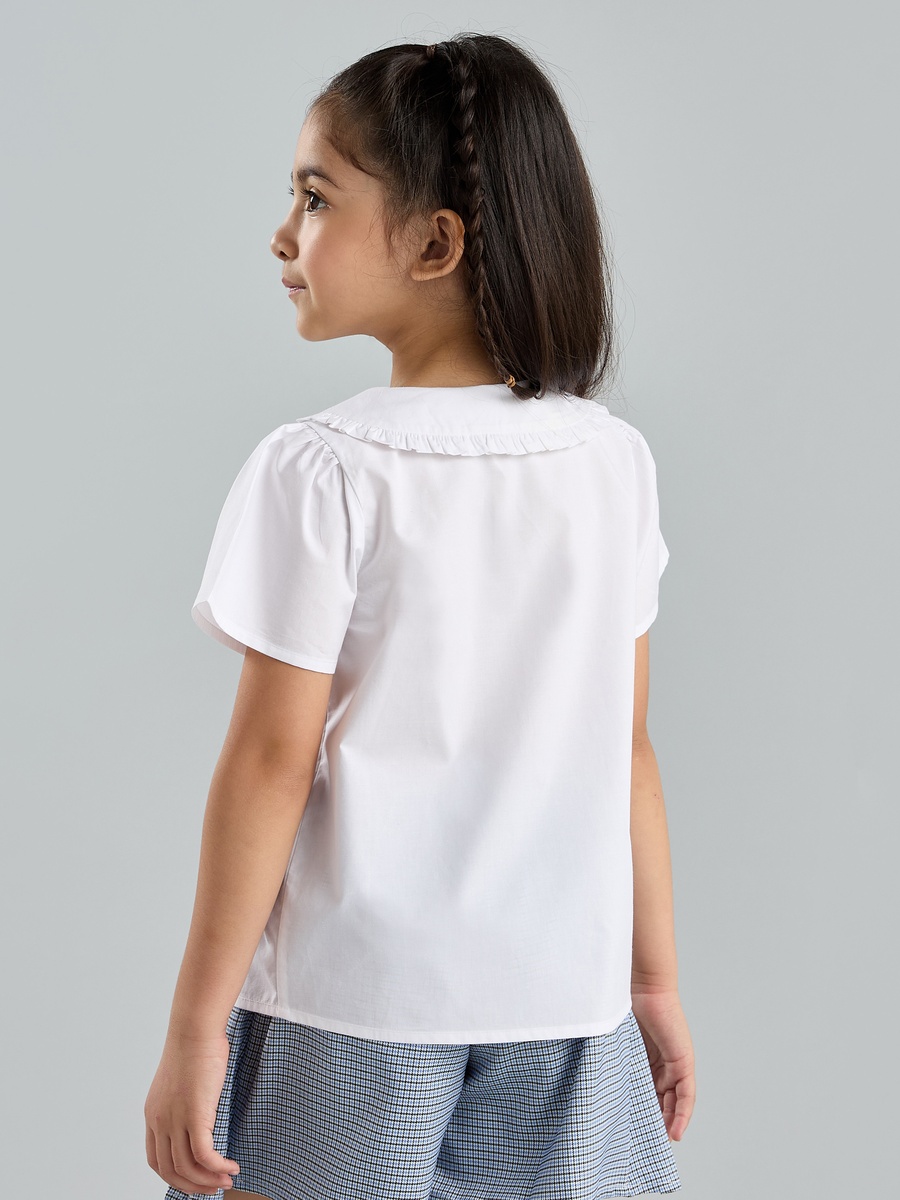 Peter Pan Collar Cotton Shirt