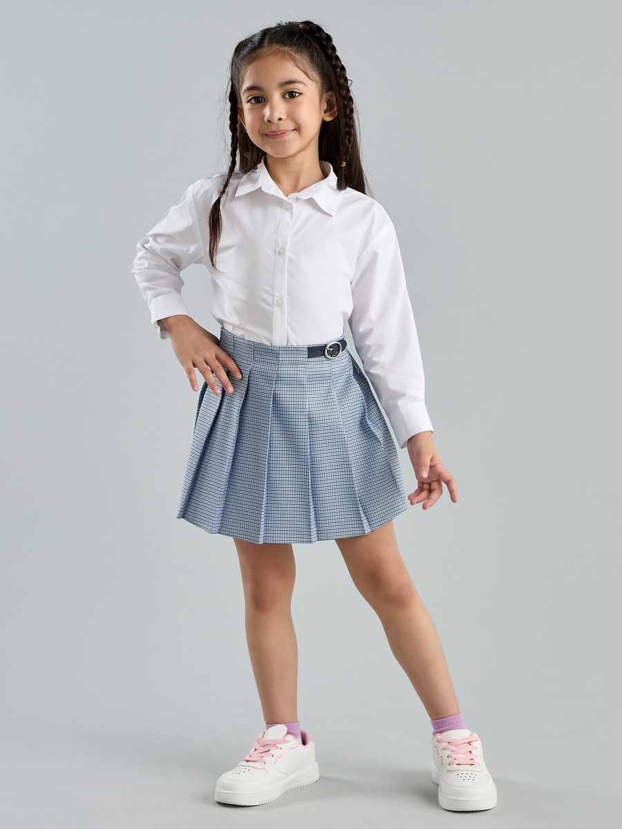 Plain Cotton Shirt with Long Sleeves