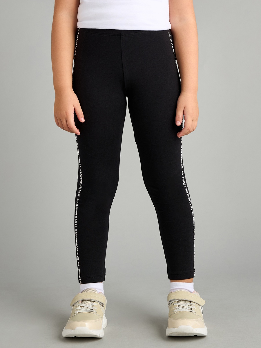 Slogan Side Stripe Leggings