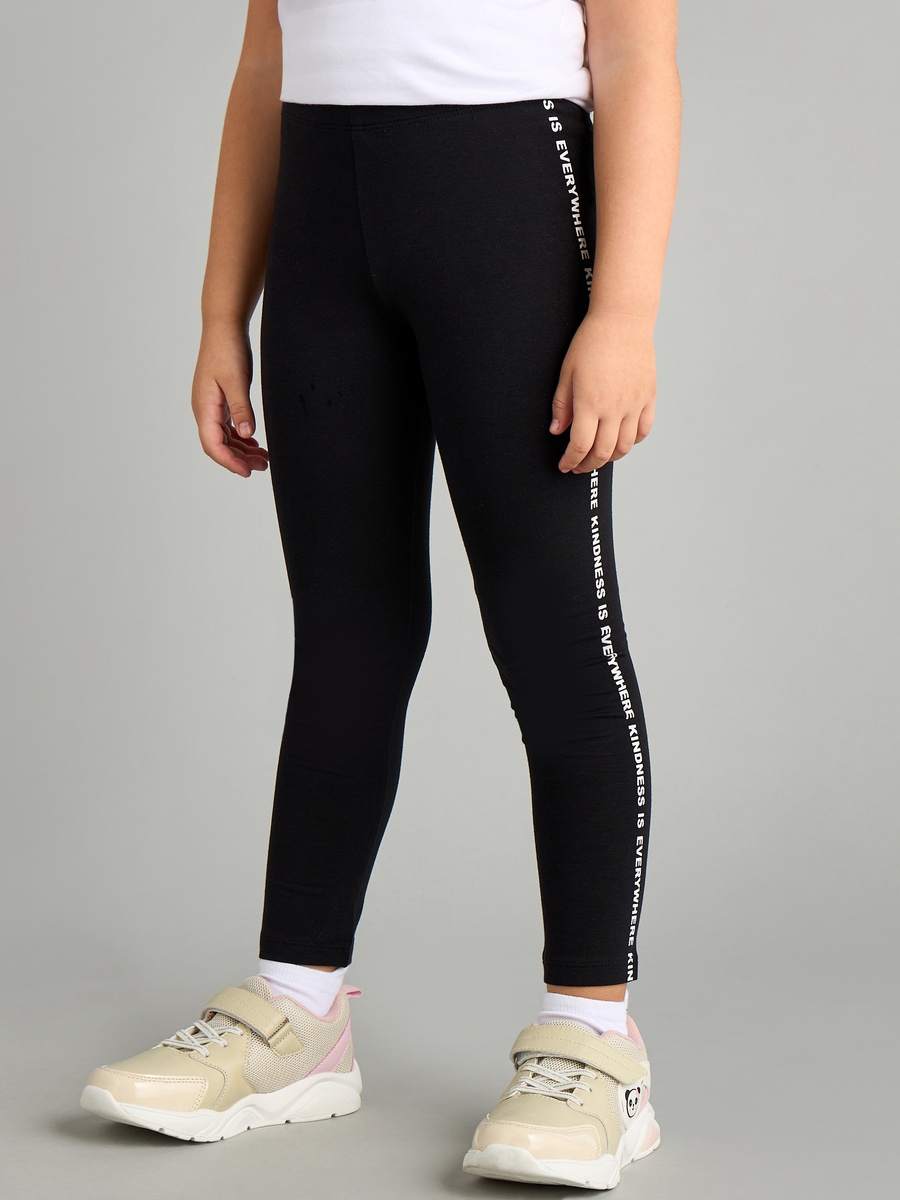 Slogan Side Stripe Leggings