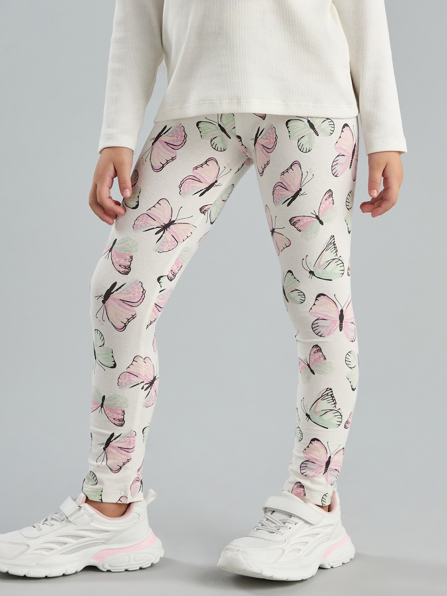 All-Over Butterfly Print Leggings