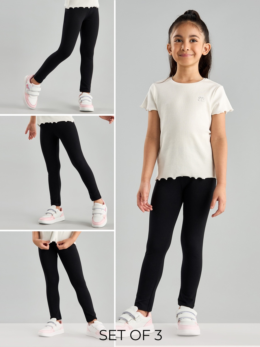 Pack of 3 - Plain Leggings